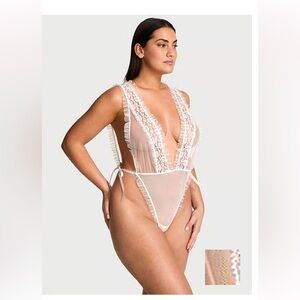 Dare to Dream Lace Sheer High-Leg Teddy